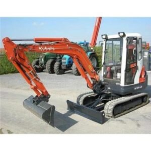 Kubota Door Upper Glass Left Cab Glass